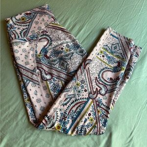 Fabletics Pink Paisley PowerHold Leggings